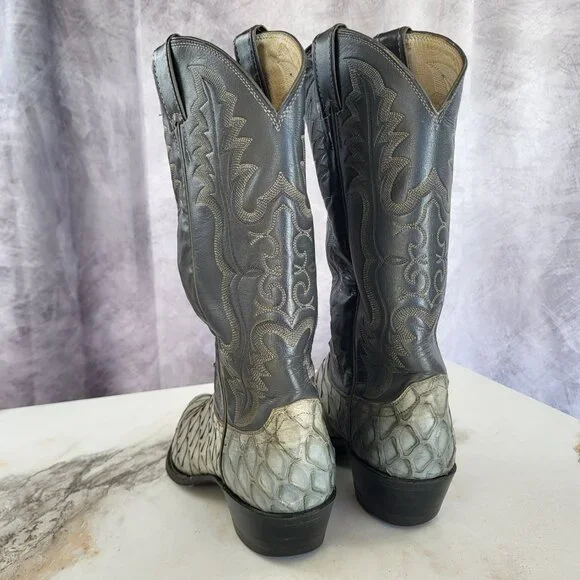 Justin Pre Ban Ant Eater Western Cowboy Boots Men's Size 8.5 D - Picture 6 of 16